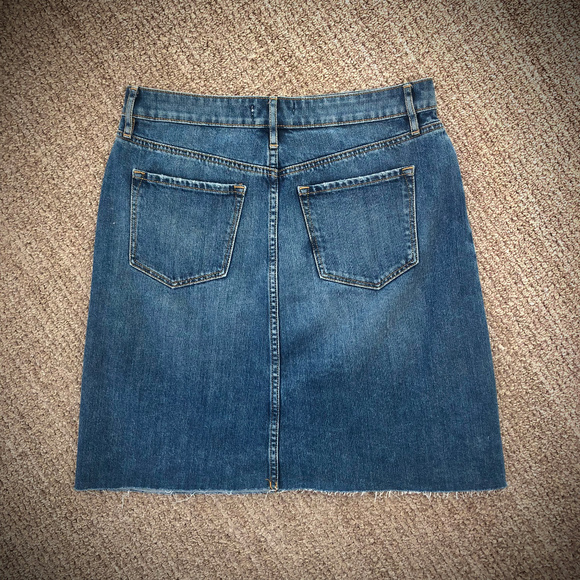 LOFT NWT Slit Hem Distressed Denim Skirt - Picture 5 of 8
